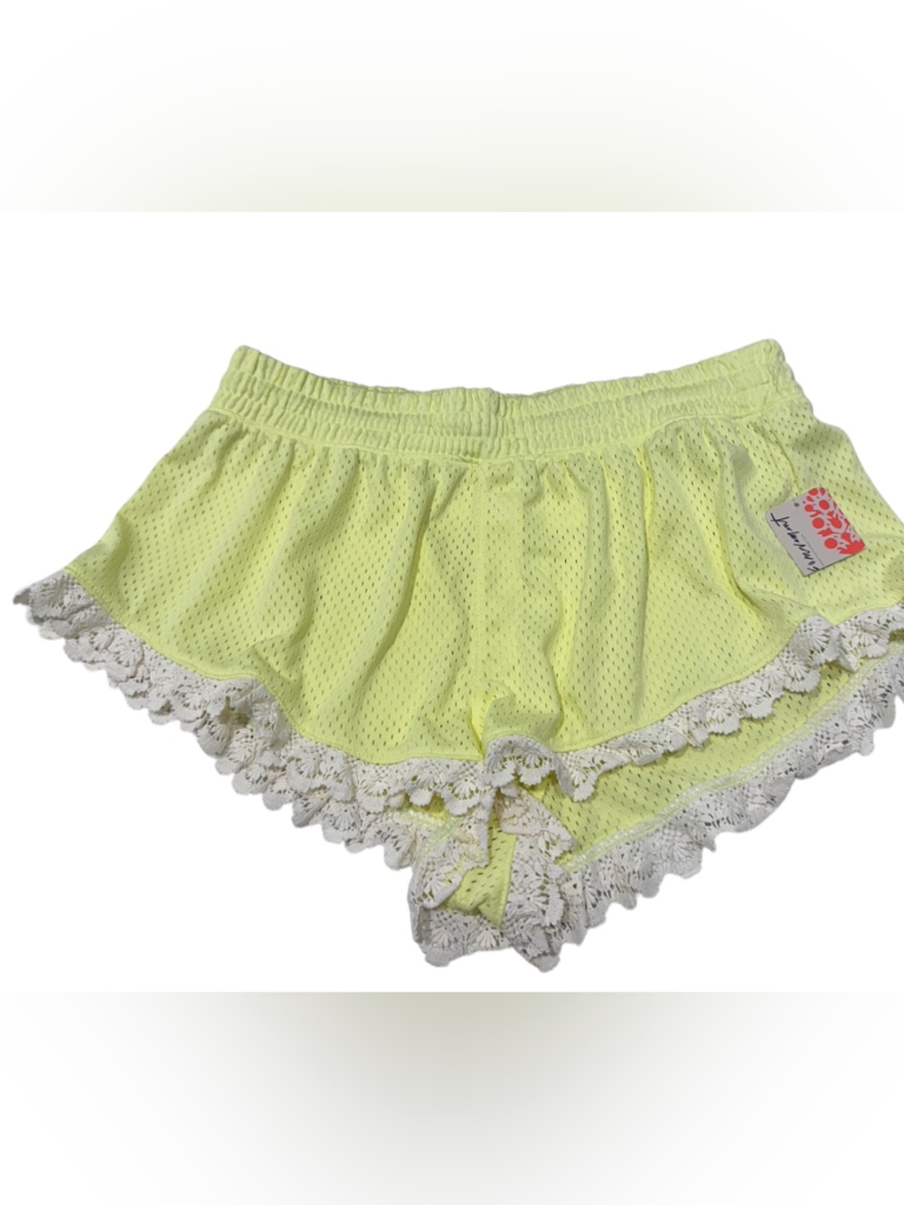 NWT Free People Tip Off Shorts in Sour Citrus - Picture 6 of 8